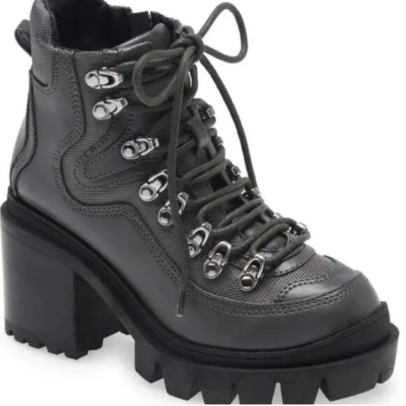 Jeffrey Campbell Shoes - New Jeffrey Campbell Road Rage Lace-up Heeled Boots Dark Gray size 8M